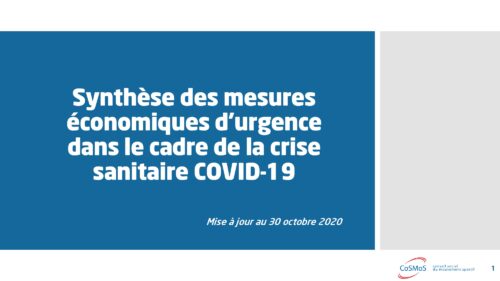 Synthèse des mesures économiques d’urgence dans le cadre de la crise sanitaire COVID 19